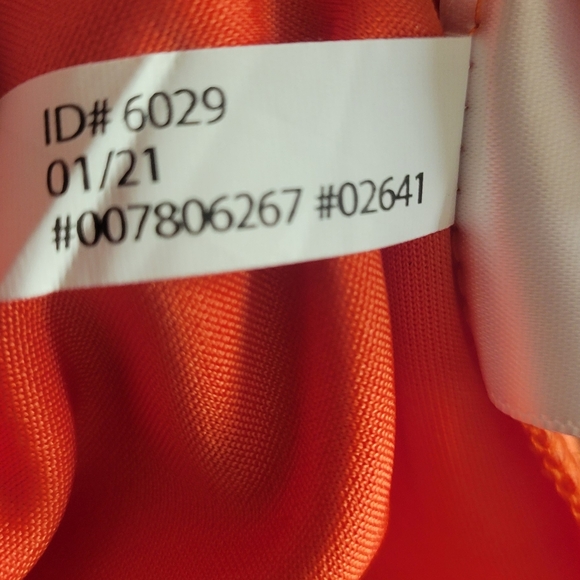 Express Orange Wrap Midi Dress Puff Sleeve V-Neck Size Medium - Picture 6 of 6